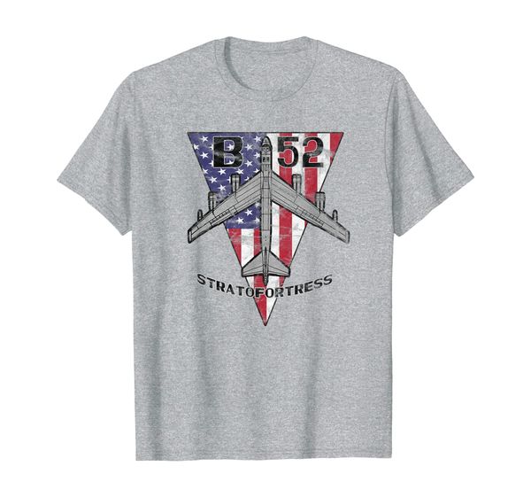

b-52 stratofortress airplane patriotic airplane vintage t-shirt, White;black