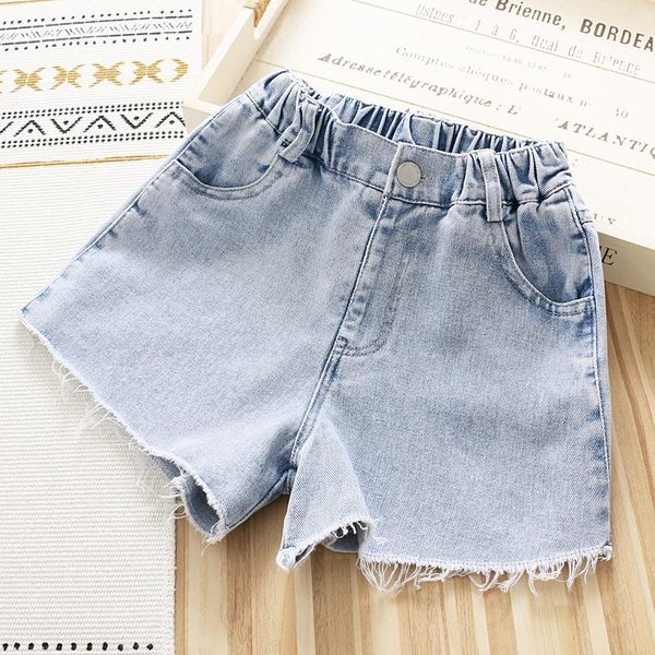 

shorts 2021 summer girl back pocket printed water wash denim, Black