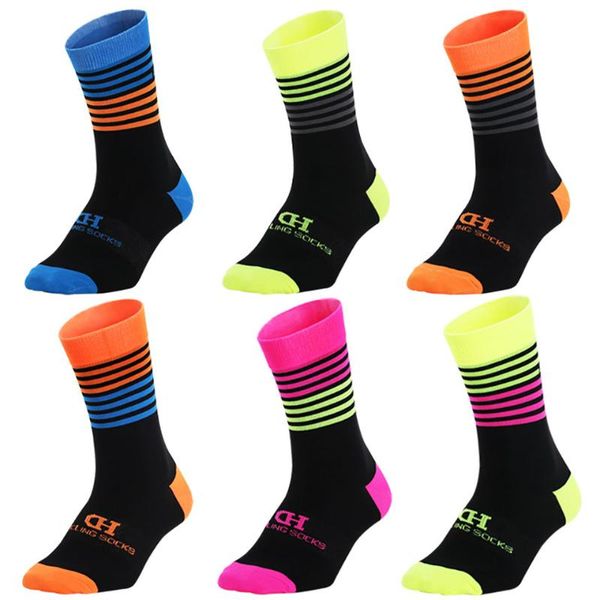 

pair of cycling socks pure cotton breathable wear-resistant sweat-absorbent running sports basketball stockings, Black