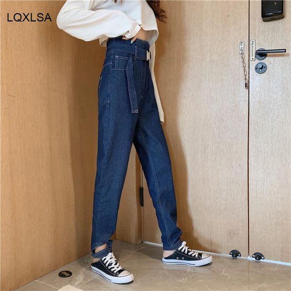 

women's jeans loose fit high-rise wide-leg | 120132523, Blue