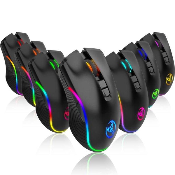 

mice 2.4ghz wireless gaming mouse rechargeable 2400dpi adjustable rgb gamer optical