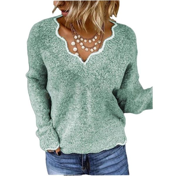 

women's sweaters women v neck warm pullover lady casual jumper autumn winter female long sleeve dresses for 2021, White;black