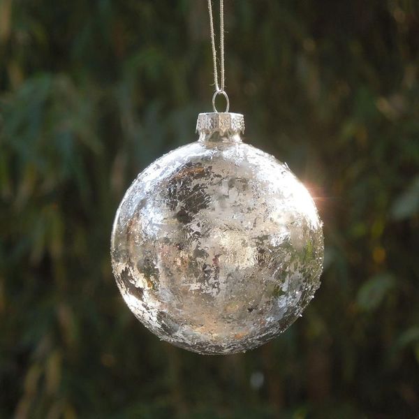 

party decoration 4pcs/pack diameter=8cm small size glass ball christmas tree silver gold sheet globe hanging pendant