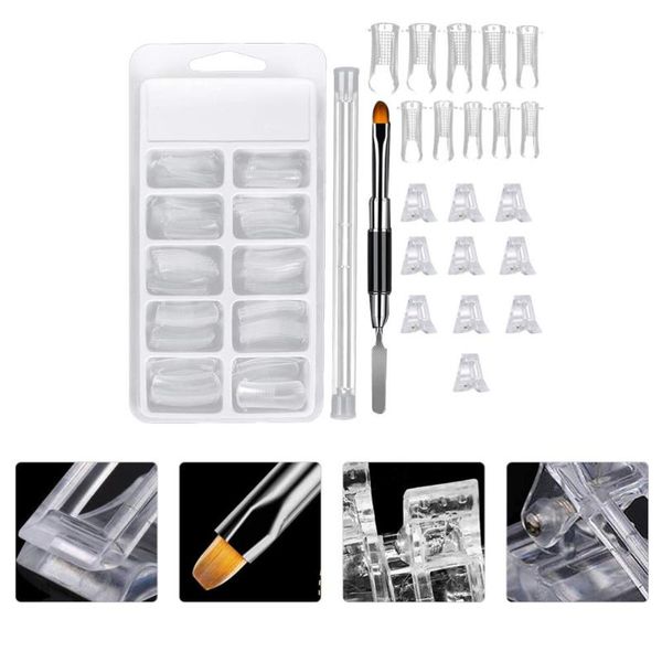 

nail art kits 1 set tips clips professional finger extension manicure tool