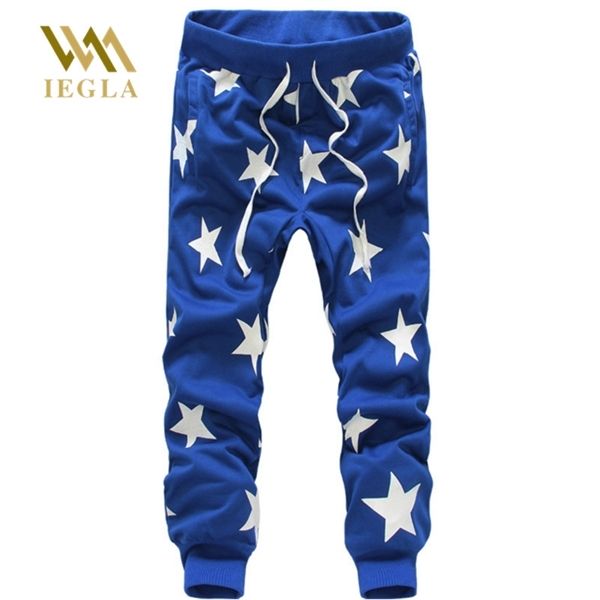

pants joggers casual hip hop sweatpants trouser loose star printing male trousers hiphop street dance harem pants men c0222, Black