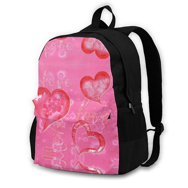 

backpack heart backpacks back to school teen breathable casual polyester bags