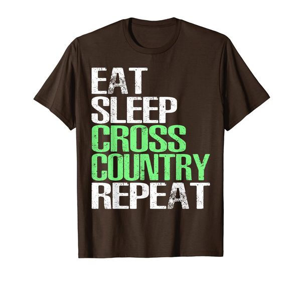 

eat sleep cross country repeat t-shirt cool sport gift shirt, White;black