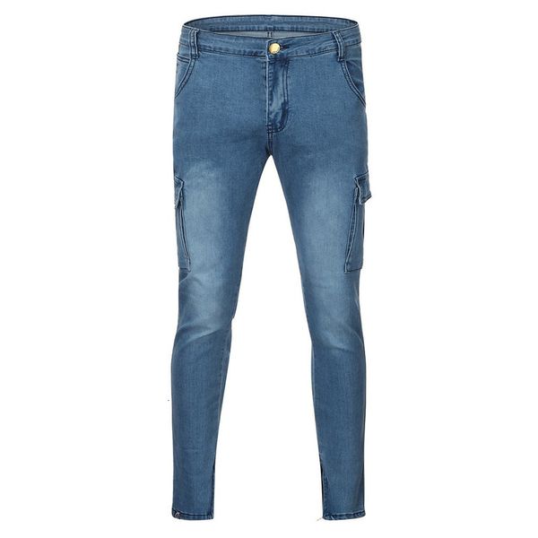 

2021 casual rits slim fit fashion classic denim ny jeans male brand broek, Blue