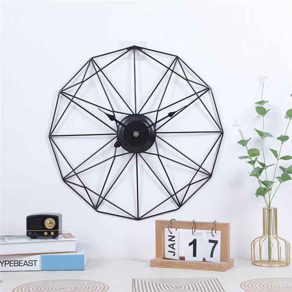 

wall clocks modern minimalist grid clock 20 inch living room bedroom silent wrought iron decorative quartz