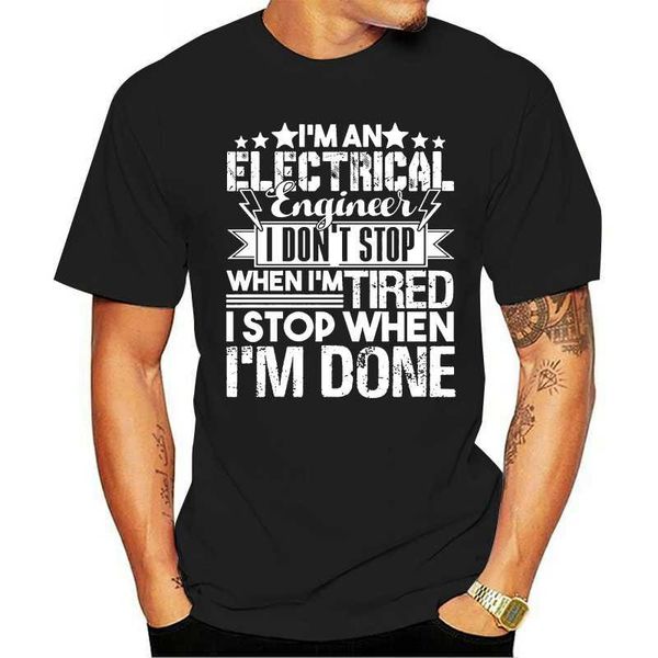 

men's t-shirts fashion tshirt electrical engineer customize shirt crew neck natural loose funny summer letter mens tee, White;black