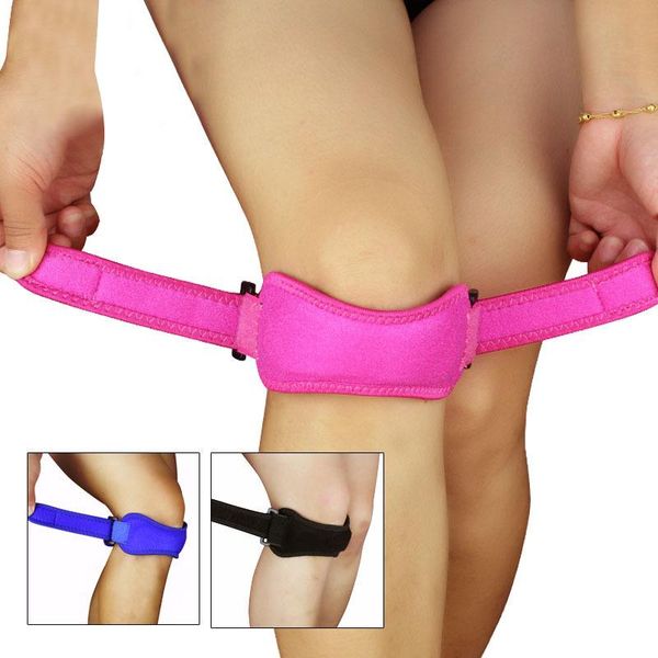 

elbow & knee pads 2 pcs sports adjustable patella tendon strap protector guard support belt brace fi-19ing, Black;gray