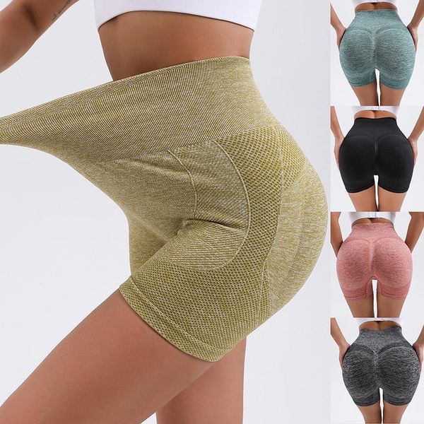 

yoga outfit sports seamless shorts women push up high waist fitness female slim workout short pants dropship 2021