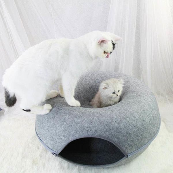 

cat beds & furniture bed house cave soft pet kitten sleeping bag felt egg shelf bench perch nest kedi evi sofa small dog puppy product suppl