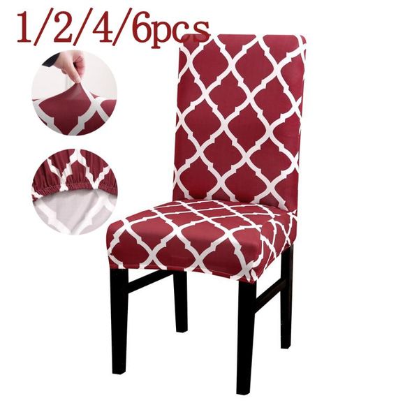 

chair covers 1/2/4/6pcs stretch spandex cover geometric floral printed seat elastic for wedding party home dining room