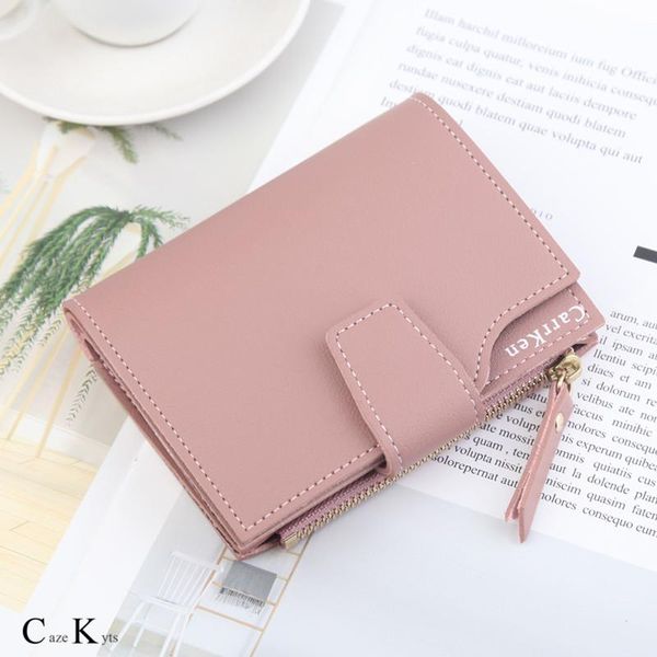 

wallets caze kyts ladies wallet korean fashion vertical zipper card holder multifunctional short buckle coin purse, Red;black