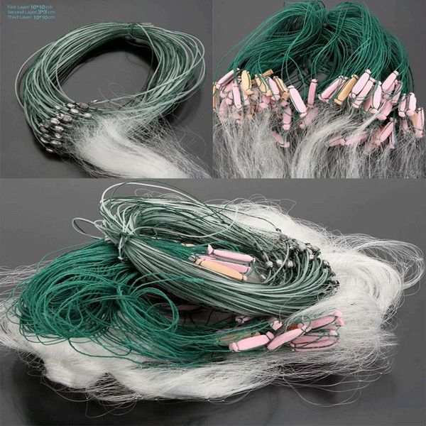 

fishing accessories lixada net 25m 3 layers monofilament fish gill nets with float tackle cat track