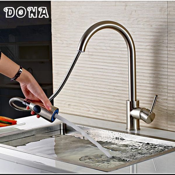 

bathroom sink faucets pull out kitchen faucet mixer deck mount dual sprayer nozzle cold water taps dona1177