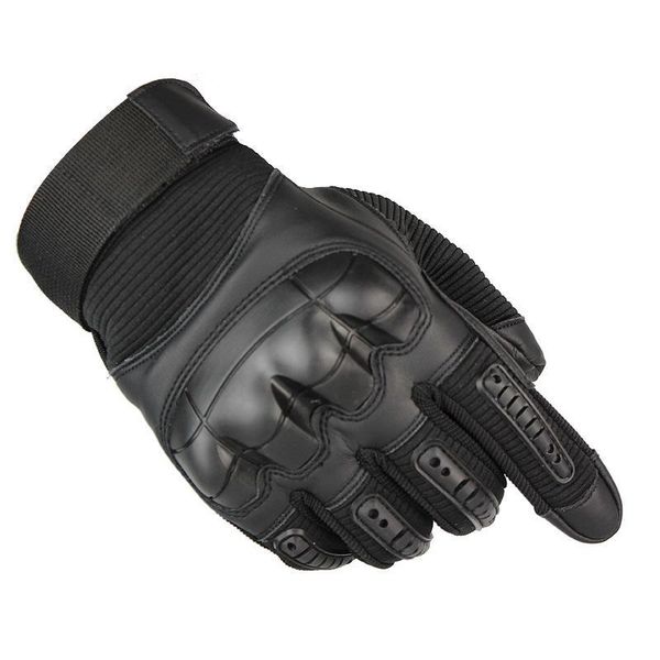 

cycling gloves touch screen motorcycle motocross gear moto driving protective racing full finger leather glove windproof parts, Black