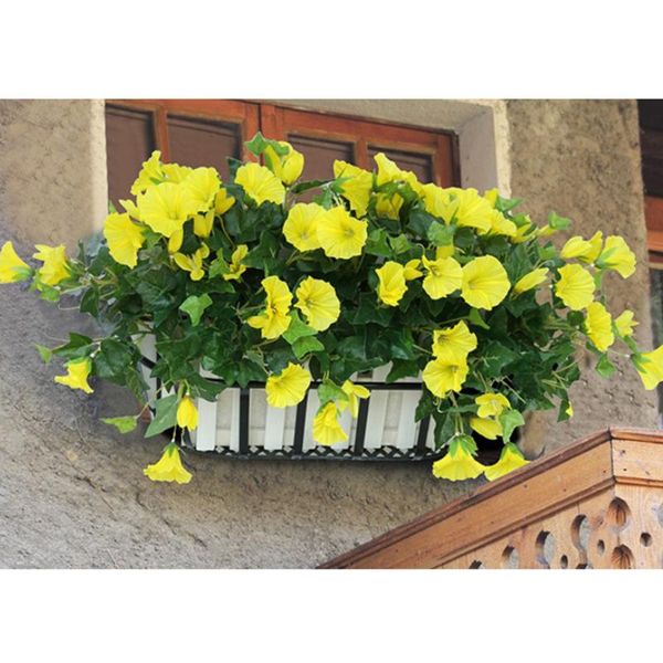 

flowers artificial morning glory vibrantly vine decoration garden fake