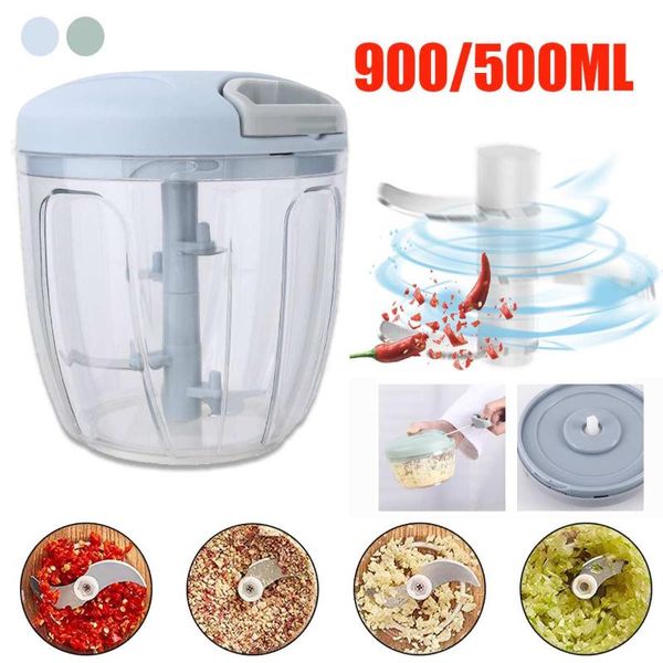 

meat grinders 500/900ml mini manual garlic chopper ginger masher machine vegetable crusher puller kitchen tools