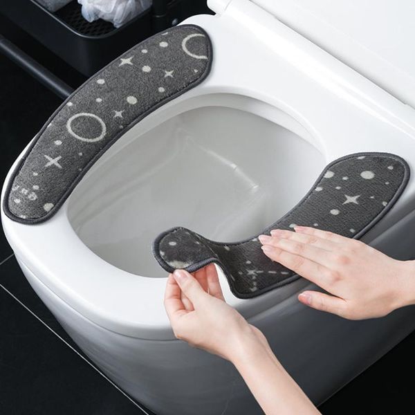 

toilet seat covers cover soft portable thick reusable universal pad warm sticker home bathroom foldable self adhesive waterproof