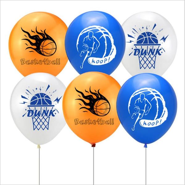 

party decoration 18pcs12 inch sports basketball latex balloon baby shower children birthday helium