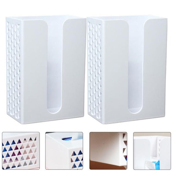 

tissue boxes & napkins 2pcs creative wall-mounted box punch holder napkin