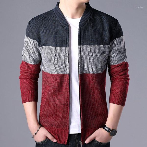 

men's jackets men coat dress casual knitwear male clothes 2021 autumn winter sweater warm cashmere wool zipper cardigan, Black;brown