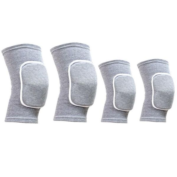

4 pcs thickened sponge knee pads breathable soft knee pads dance wrestling basketball relief meniscus, 2 pcs m & 2 l, Black;gray