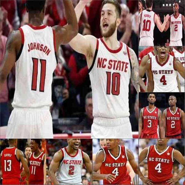 

GoodNC State Wolfpack NCAA College Basketball stitched Jerseys Braxton Beverly Eric Lockett Jericole Hellems Torin Dorn Sacha Killeya-Jones, Red round collar