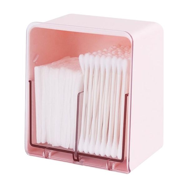 

cosmetic bags & cases k5da cotton pads holder swab ball organizer container makeup dispenser box 2 sections with clear lid