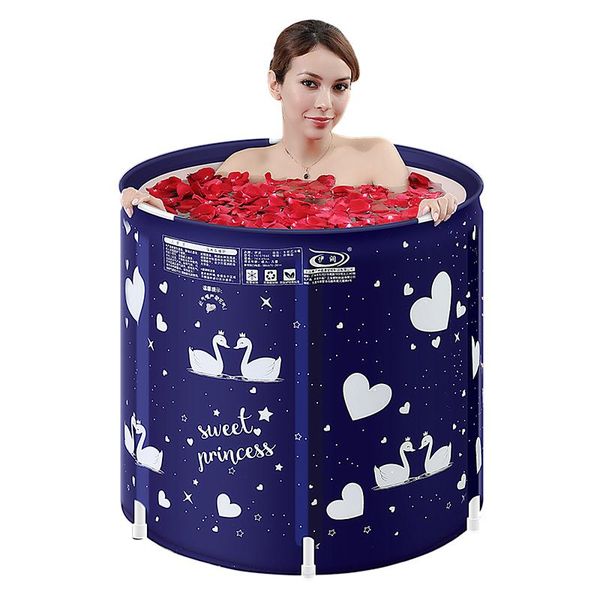 

bathing tubs & seats bath barrel household body folding tub thickening artifact