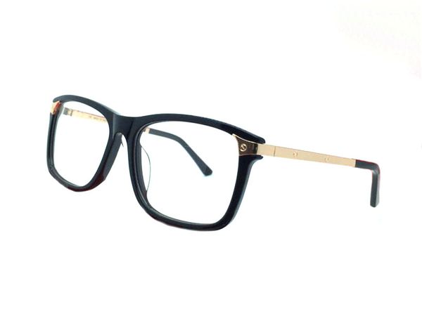 

new fashion design optical glasses 0073 retro square frame transparent lens metal temples simple and versatile style clear eyewear quality, Black