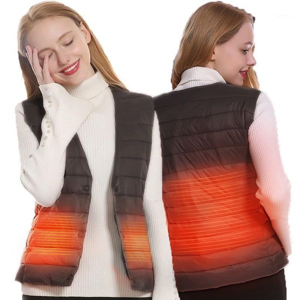 T-shirt da esterno Gilet riscaldato elettrico sportivo da donna Cappotto autoriscaldante USB in fibra di carbonio Giacca da viaggio termica per escursionismo femminile