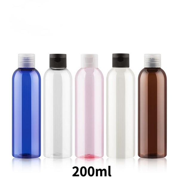 

storage bottles & jars 20pcs 200ml empty plastic flip cap bottle cosmetic lotion packaging shower gel cream face toners disinfection water c