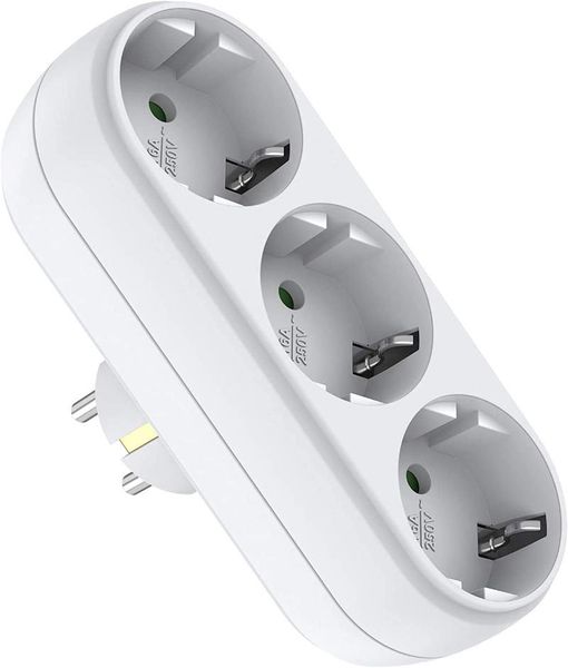 

smart electric toothbrush socket adapter wall plate 3x ac 250v/16a 3680w/max german converter eu plug portable practical dreif
