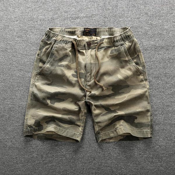 

men's shorts summer fashion straight cargo male sport casual half length pure cotton military style camouflage work clothing, White;black