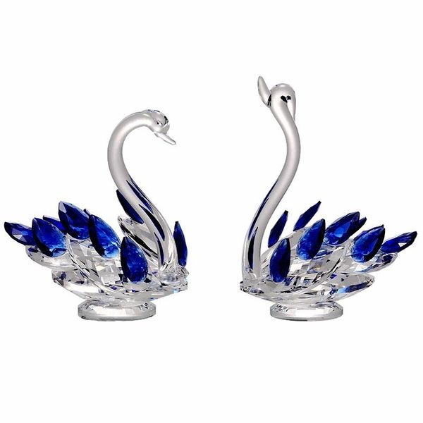 

decorative objects & figurines 4 colors cute sparkle crystal swan ornament glass animal figurine paperweight for wedding table decoration co