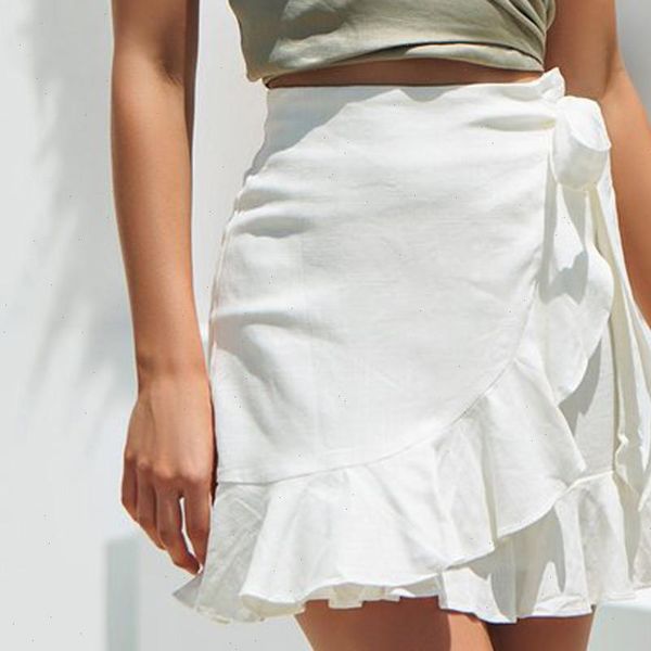 

fashion women summer skirts solid ruffles bandage lace up vadim casual short a line pleated gothic mini skirts, Black