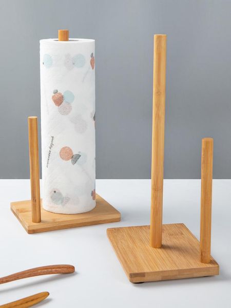 

toilet paper holders holder deskvertical kitchen bamboo shelf oil absorption base plastic wrap to receive a