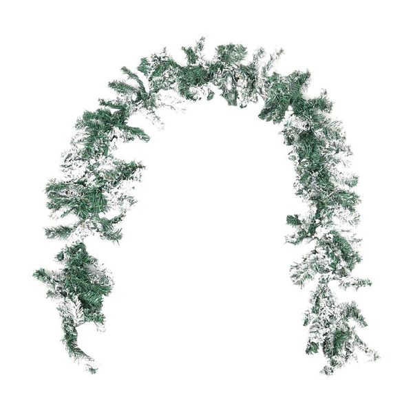 

christmas decorations rattan garland artificial hanging flocking decor