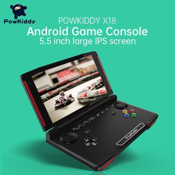 Console di gioco portatile Powkiddy X18 Andriod Schermo da 5,5 pollici 1280 * 720 MTK 8163 Quad Core 2G RAM 32G ROM Lettore video portatile 210317