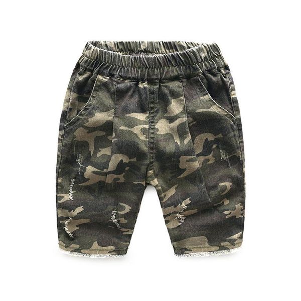 

shorts fashion summer children boys cotton sport pants beach trousers casual camouflage printed teenage girls kids, Black