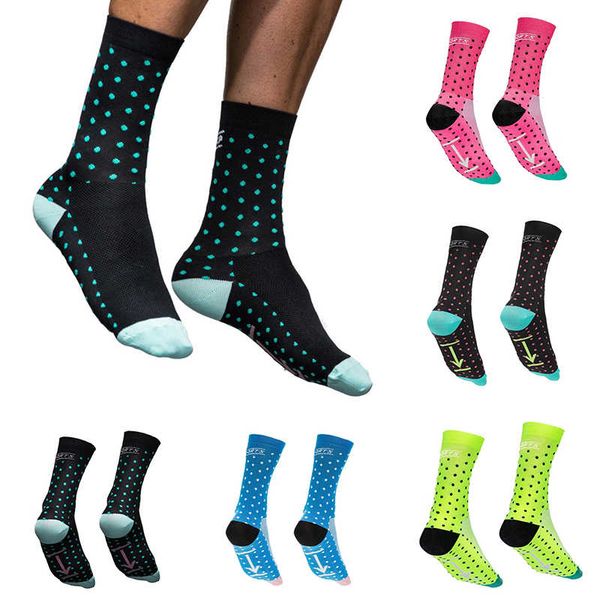 

nylon men running women bikes football breathing basketball sport tube socks, Black