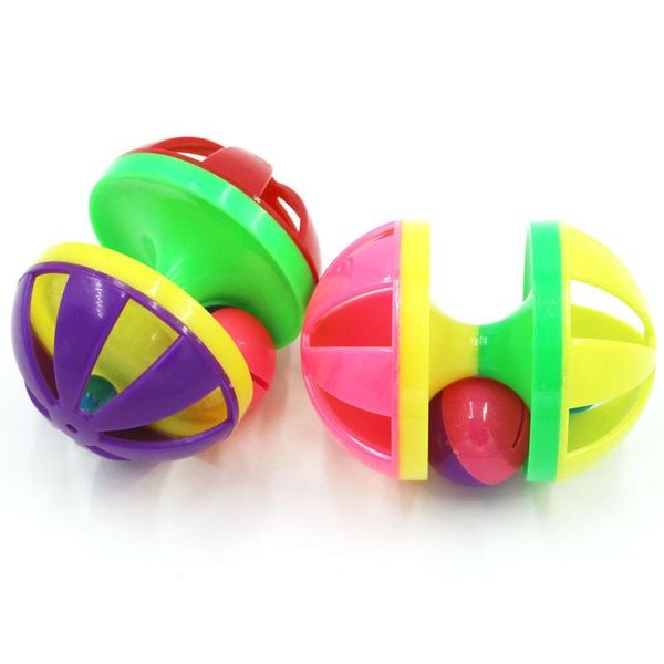 

cat toys interactive training toy bell rolling ball kitten scratch pet products random color a