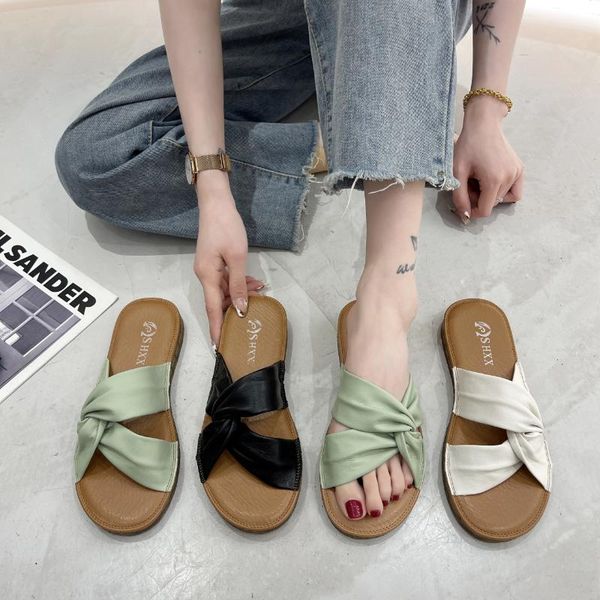 

sandals summer women slippers outdoor female comfortable beach shoes simplicity flip flops flats, Black
