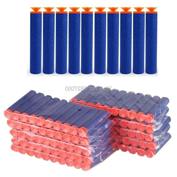 

544420pcs soft hollow hole head blue 7.2cm refill darts toy gun foam safe sucker bullet for boy childs kid nerf