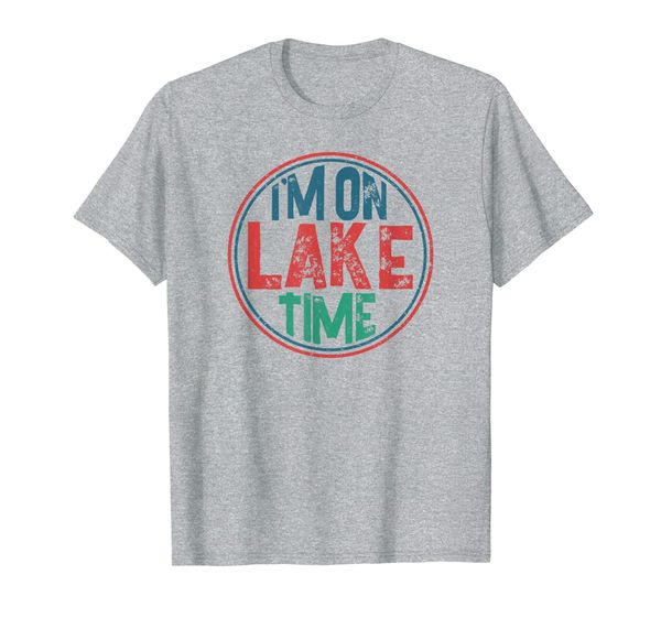 

i'm on lake time, summer vacation t-shirt, White;black