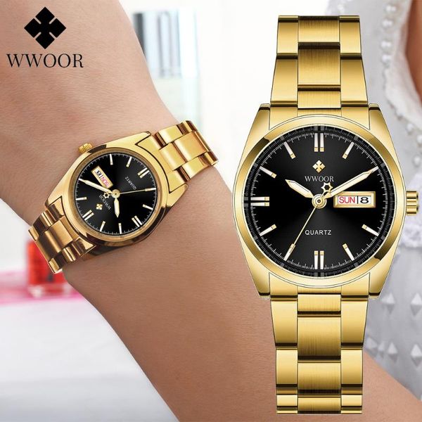 

wristwatches women watches fashion gold quartz watch for wwoor 2021 stainless steel waterproof ladies dress wristwatch montre femme, Slivery;brown
