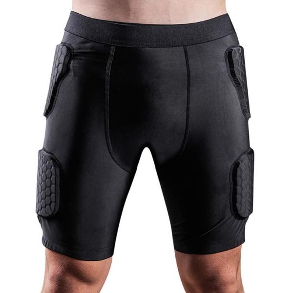 

gym clothing anti-collision men soccer football basketball padded protection shorts sportswear accessories exercise, White;black